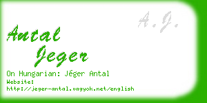 antal jeger business card
